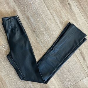 Zara long faux leather pants